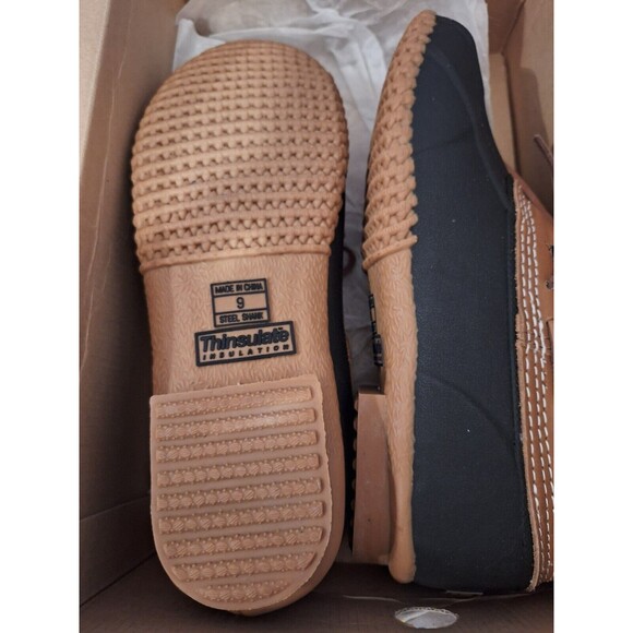 Soggs Thinsulate Men's Slip On Duck 4 Season Water Rubber Boots Size 9 Brown & T - Picture 5 of 5